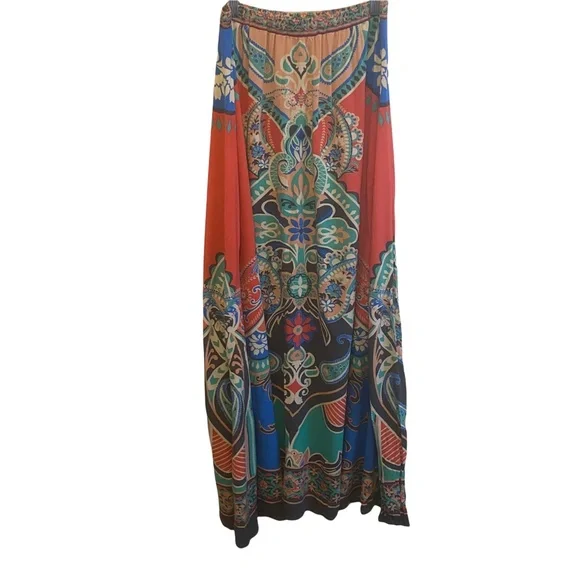 Yahada Multicolor Boho Maxi Skirt - Picture 2 of 5